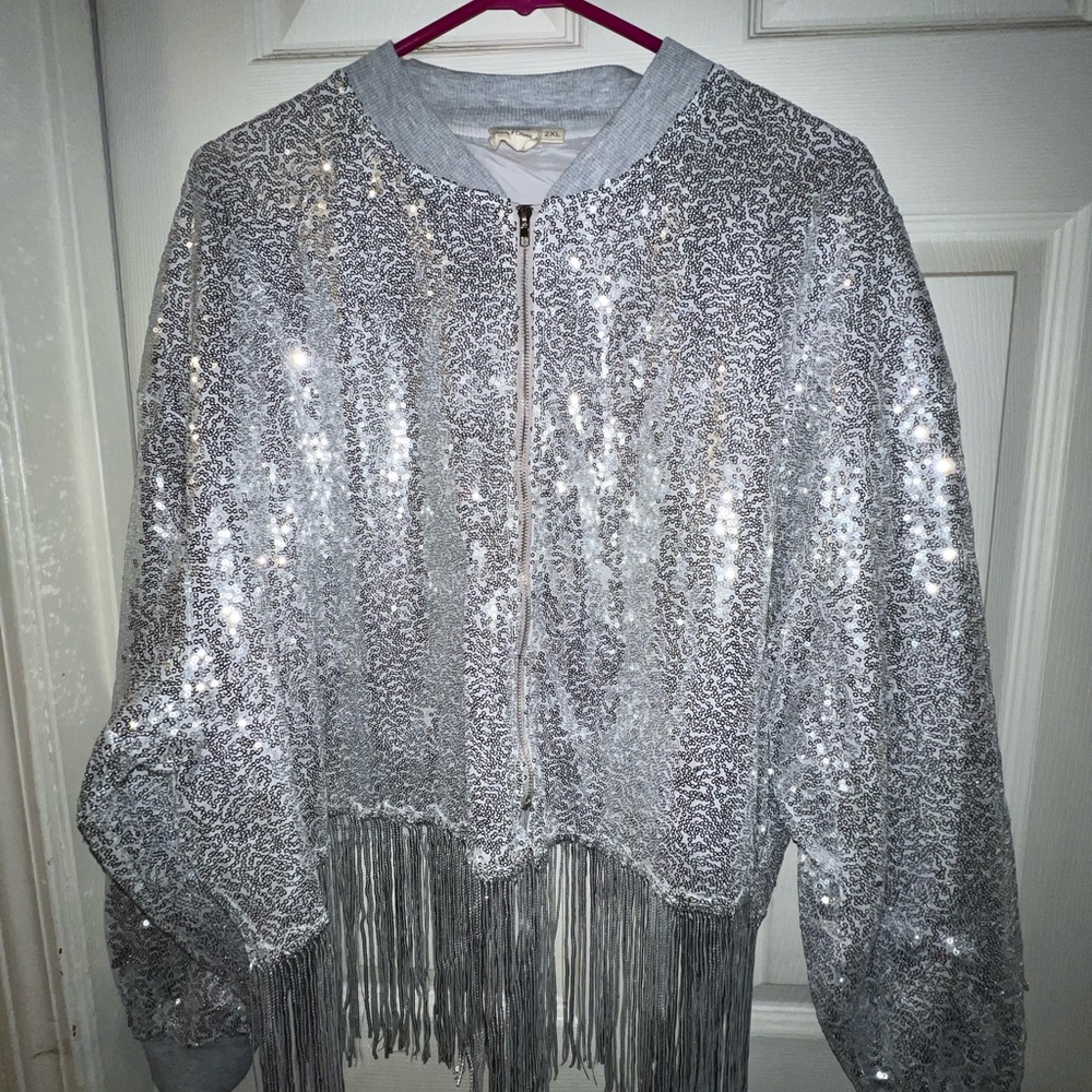 Grace & Emma size 2xl sparkly sequin jacket